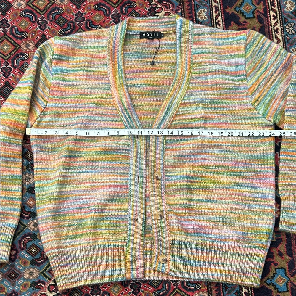 Motel Rocks Pastel Striped Cardigan